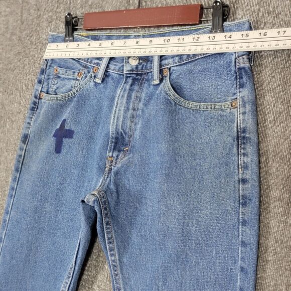 Levis 505 Jeans Men 30x28* Blue Regular Fit Medium Stone Wash Workwear 005054891 - Picture 3 of 13